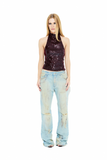 Calça Jeans Cintura Baixa Destroyed