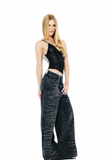 Calça Jeans Wild Black Strass Prata