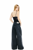 Calça Jeans Wild Black Strass Prata