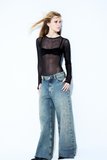 Body Tule Strass Angel Preto