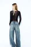 Body Tule Strass Angel Preto