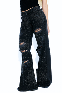 Calça Jeans Strass Snake