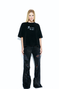 Calça Jeans Strass Snake