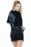 Mini Saia Jeans Supernova Black