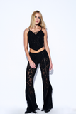 Calça Franjas Renda Preto
