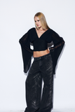 Blusa Corset Renda Preto