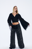 Blusa Corset Renda Preto