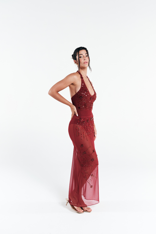 Combo: Body Dune + Saia Longa Dune Vermelho