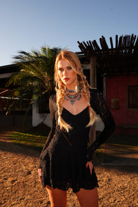 Vestido Babados Renda