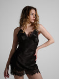 Vestido Cetim Renda