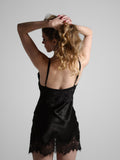 Vestido Cetim Renda