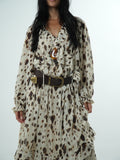 Vestido Longo Chiffon Leopard