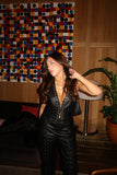 Corset Couro Ilhós