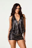 Blusa Frente Única Disco Dourado