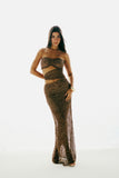 Vestido Longo Recortes Elaris